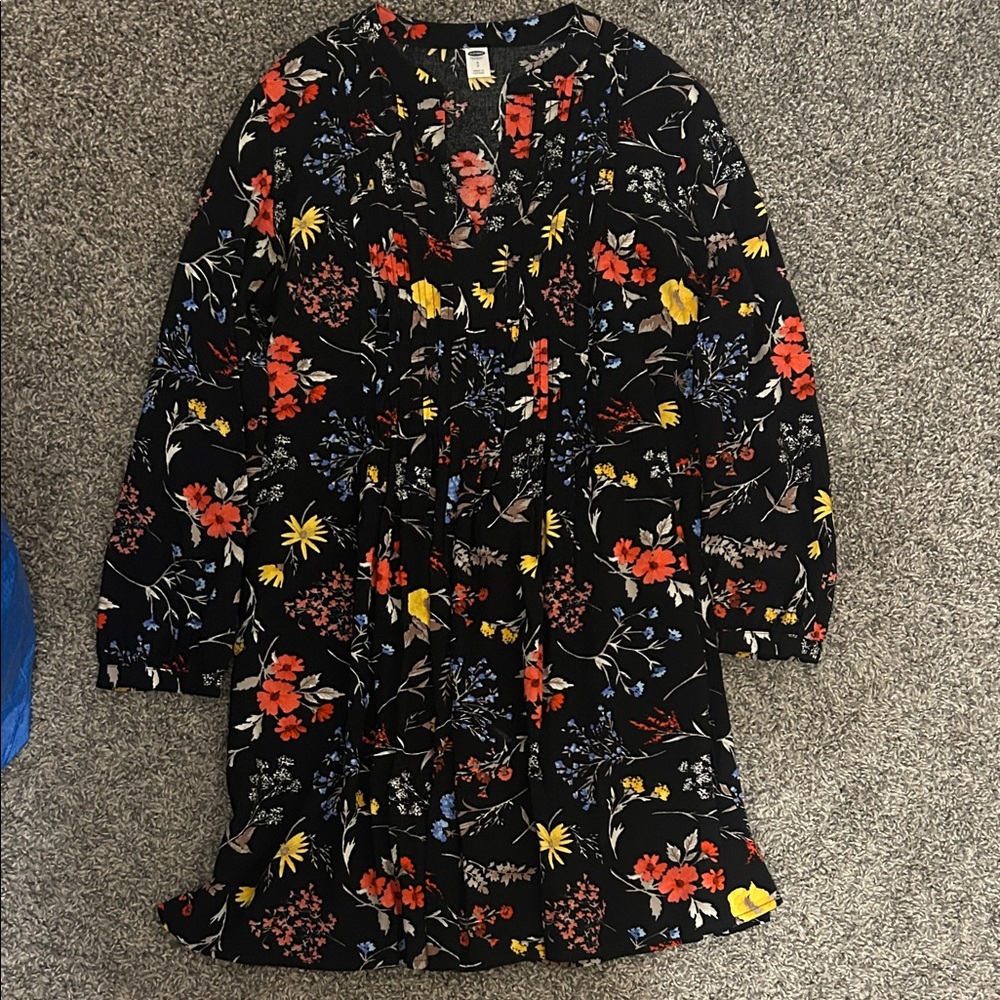 Old Navy Black Floral Dress